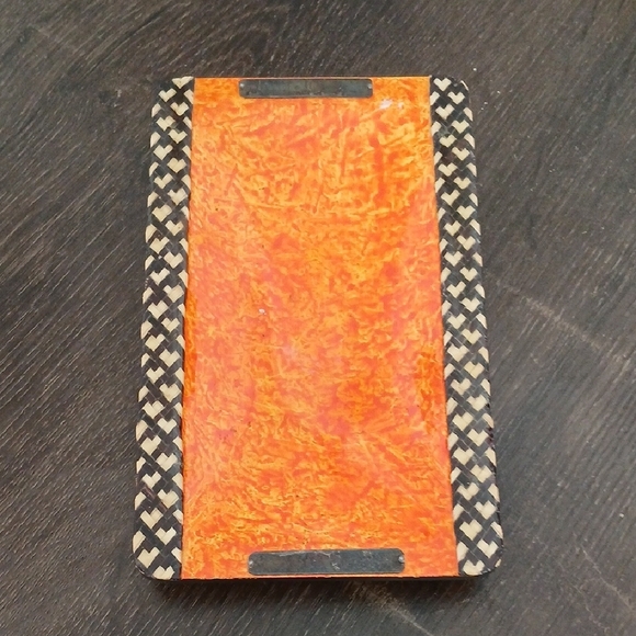 Orange and Black Decorative Tray - Picture 3 of 3